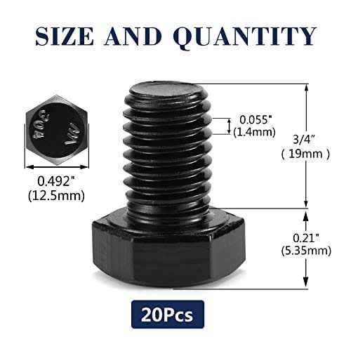 SG TZH Hex Head Screw Bolt 20Pcs 18-8 Stainless Steel - Image 3