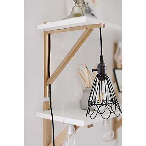 PRIADE Wall Mounted Wood Bracket for Hanging Sconce Pendant Lamp Kits - Image 3