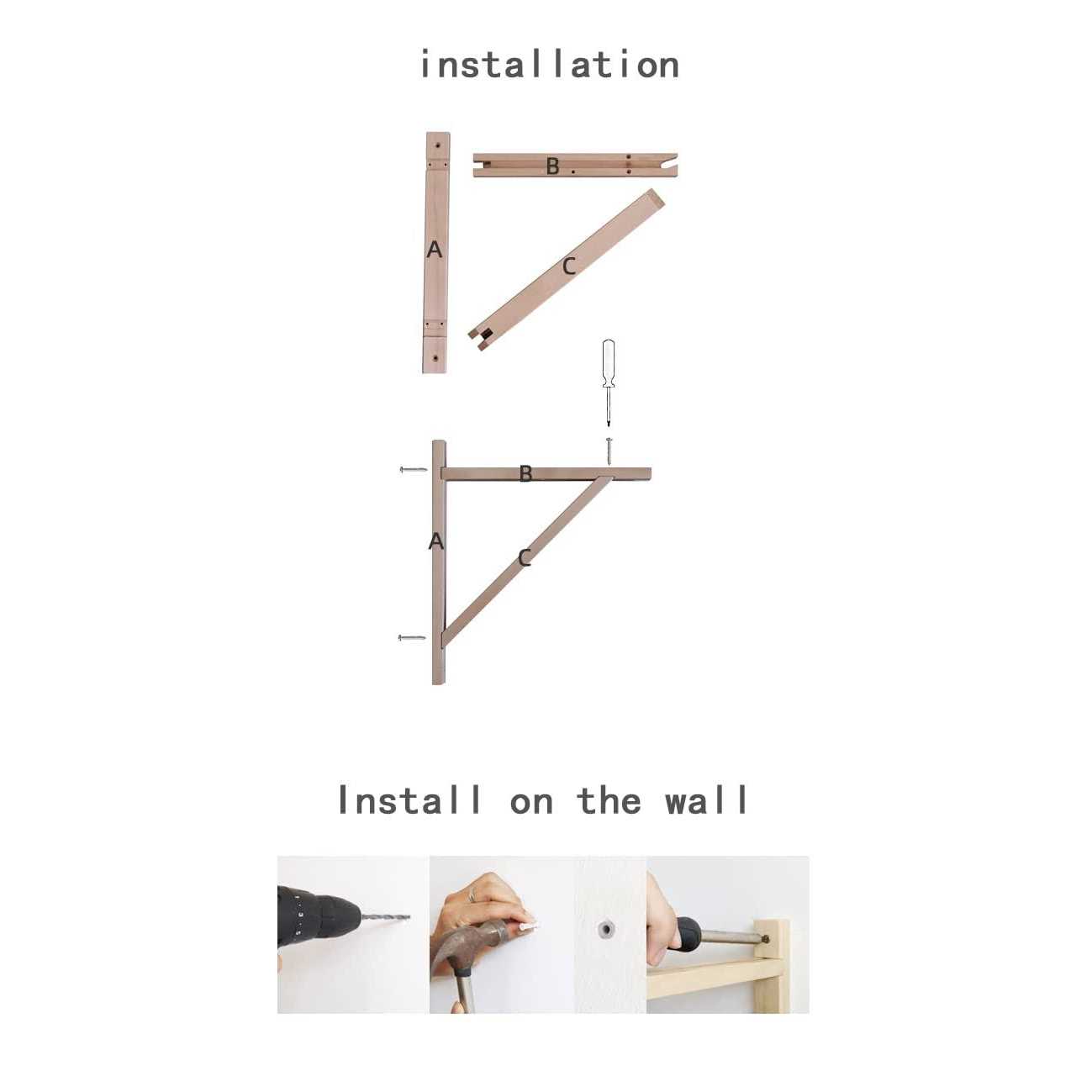 PRIADE Wall Mounted Wood Bracket for Hanging Sconce Pendant Lamp Kits - Image 4