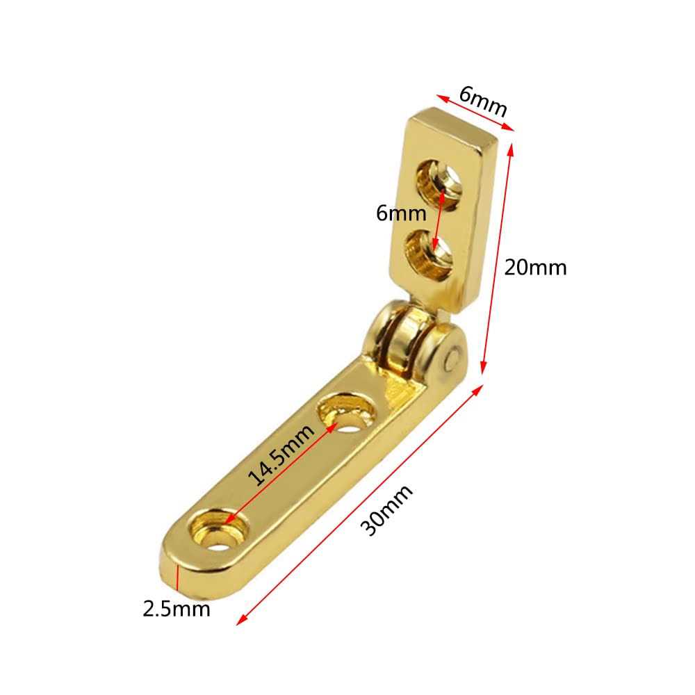Rddconkit 10 Pcs 90 Degree Hinges Wooden Box Gift Wine Jewellery Box Chest Case Hinge Cabinet Hardware with Screws - Image 3