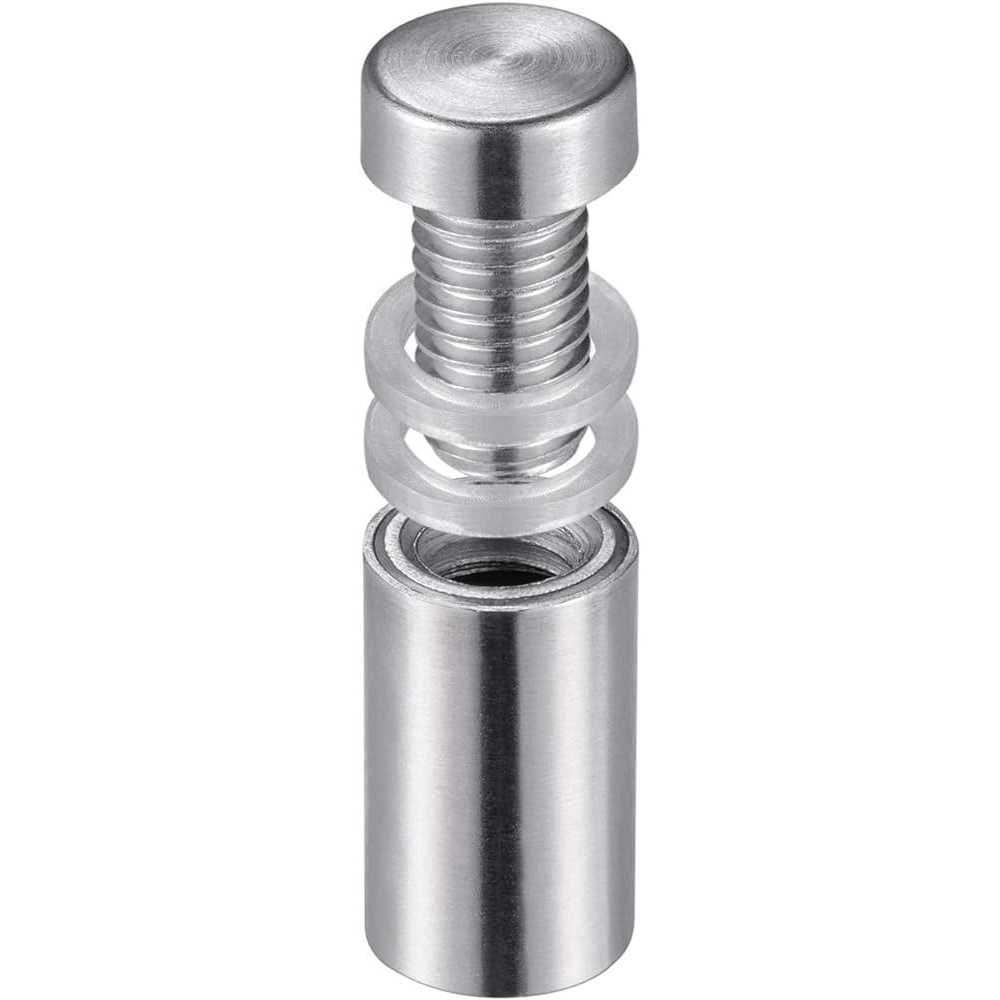 Favide 48 Packs Sign Standoff Screws Advertising Screws Stainless Steel Wall Standoff Mounts Glass Acrylic Nail for Glass Artwork and Sign Displays - Image 3