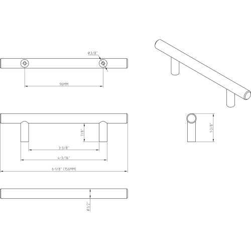 Elements Naples Cabinet Pull 156 - Image 4