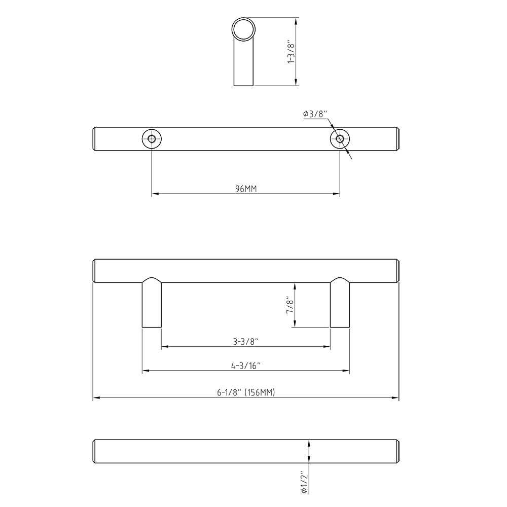 Elements Naples Cabinet Pull 156 - Image 3