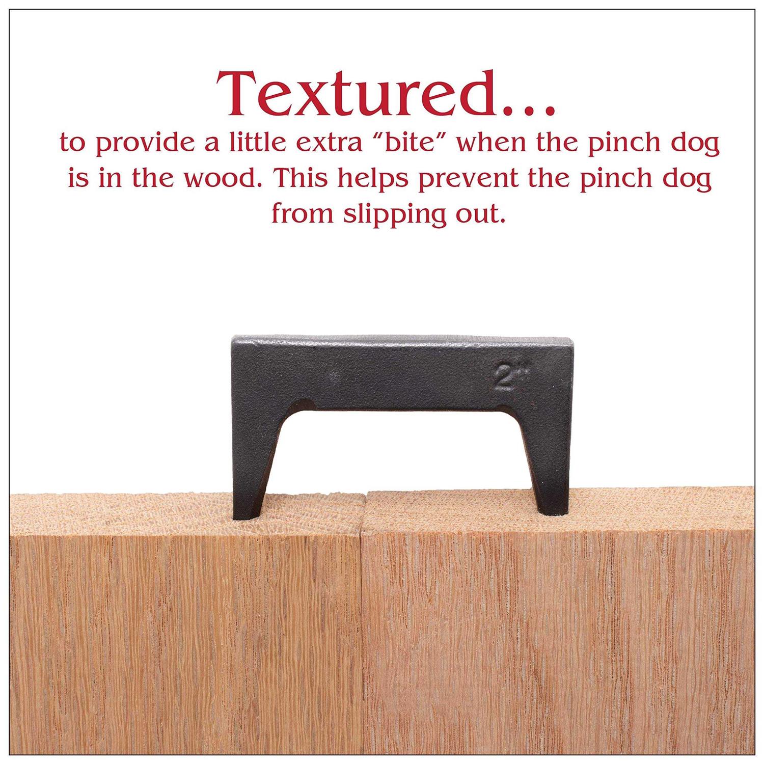 Peachtree Woodworking Supply Wide Pinch Dogs Made from Solid Steel and Textured for Better Holding Power - Image 4