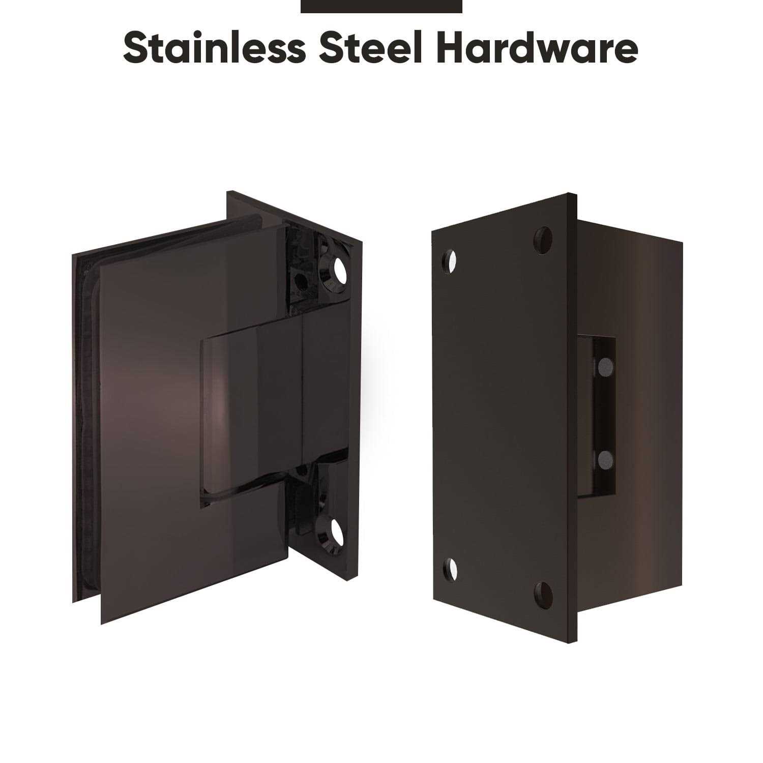 Fab Glass and Mirror Shower Door Hinges Heavy Duty Short Back Plate - Image 3