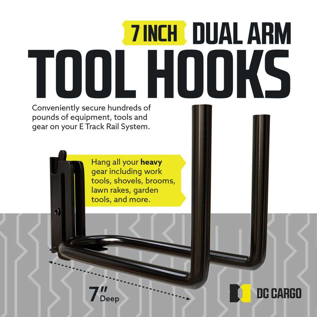 Dc Cargo Mall E-Track Heavy Duty Shovel/Tool Hanger - Image 3