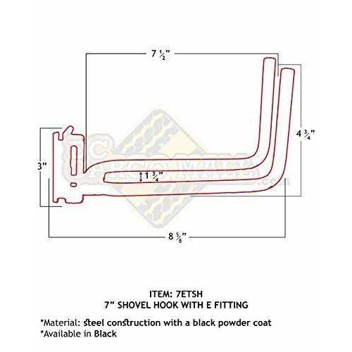 Dc Cargo Mall E-Track Heavy Duty Shovel/Tool Hanger - Image 5