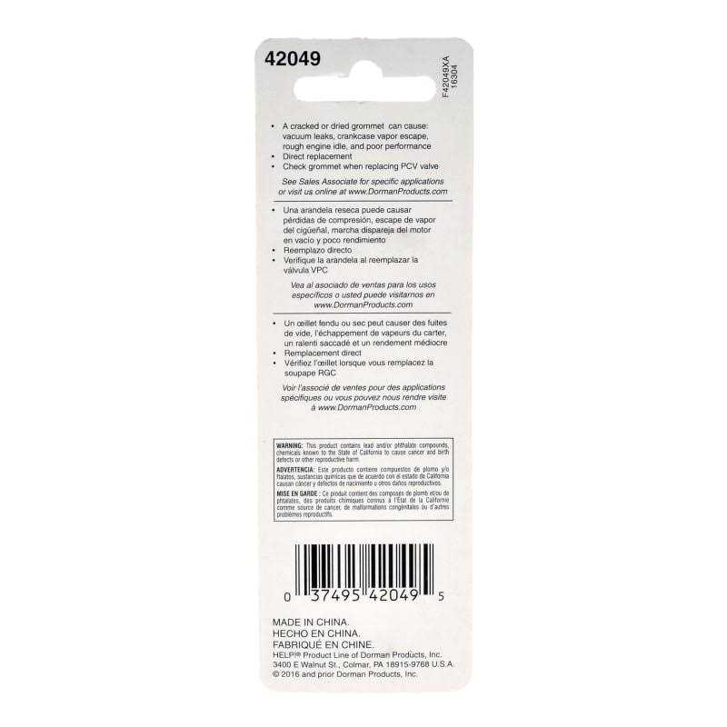 Dorman 42049 PCV Valve Grommet - Image 5