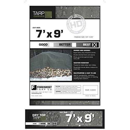 Dry Top Olive Canvas Tarp - Image 4