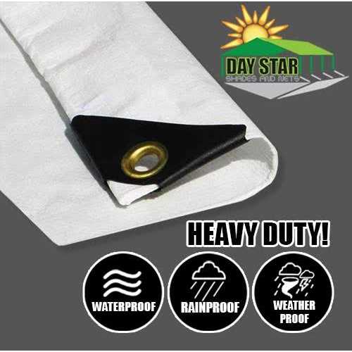 Day Star Shades Extra Heavy Duty White Tarp - Image 3