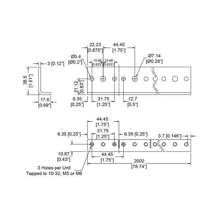 Penn-Elcom Space Full-Hole Rack Rail R0828/ - Image 3