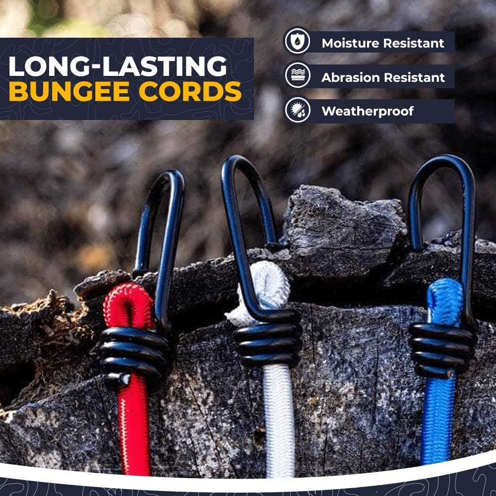 Sgt Knots Bungee Cord with Hooks Marine Grade Shock Cord with 2 Hooks - Image 4