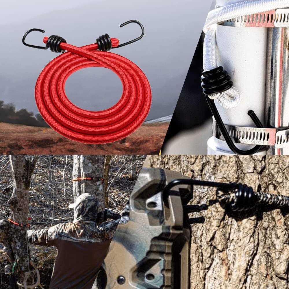 Sgt Knots Bungee Cord with Hooks Marine Grade Shock Cord with 2 Hooks - Image 5
