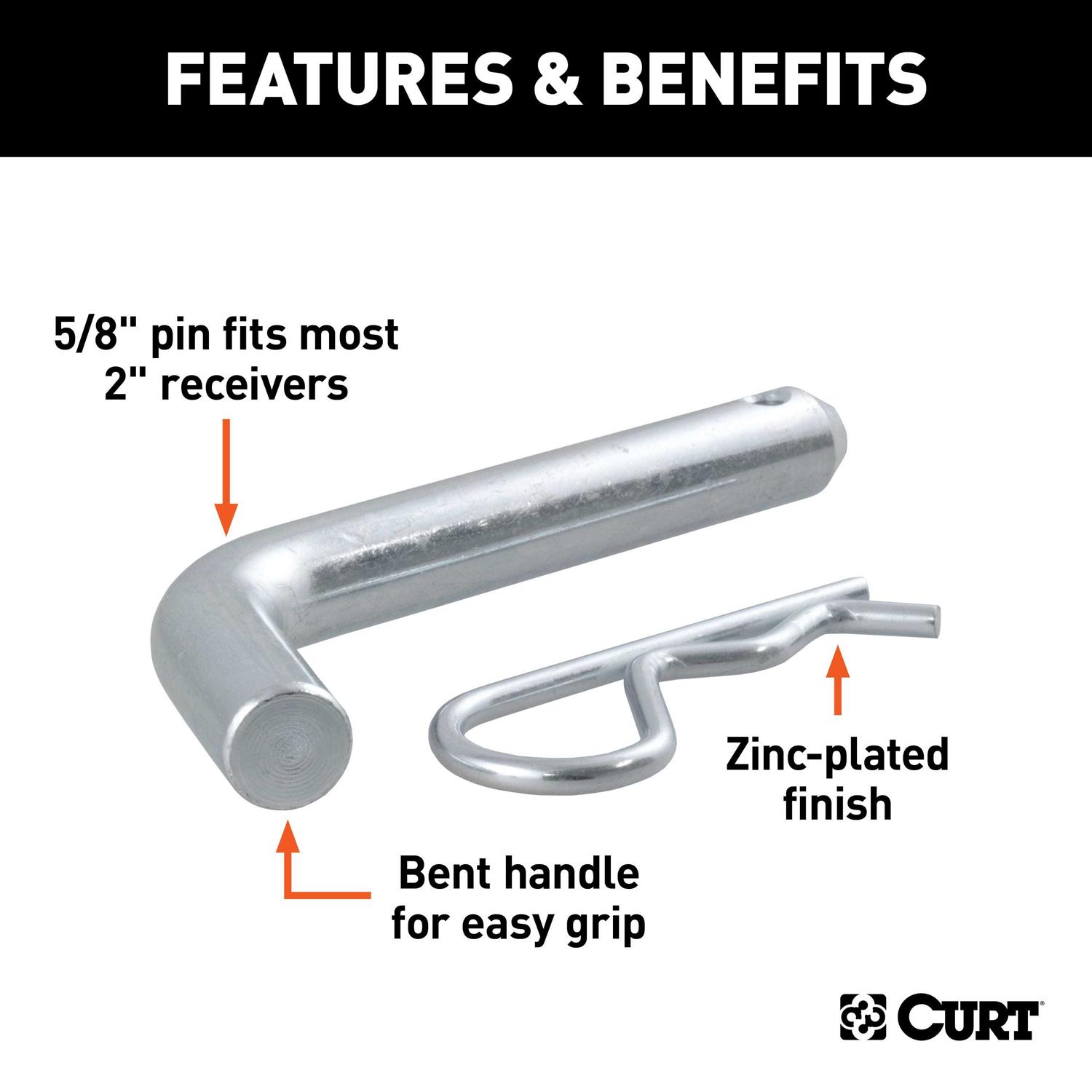 Curt Hitch Pin & Clip 21500 - Image 4