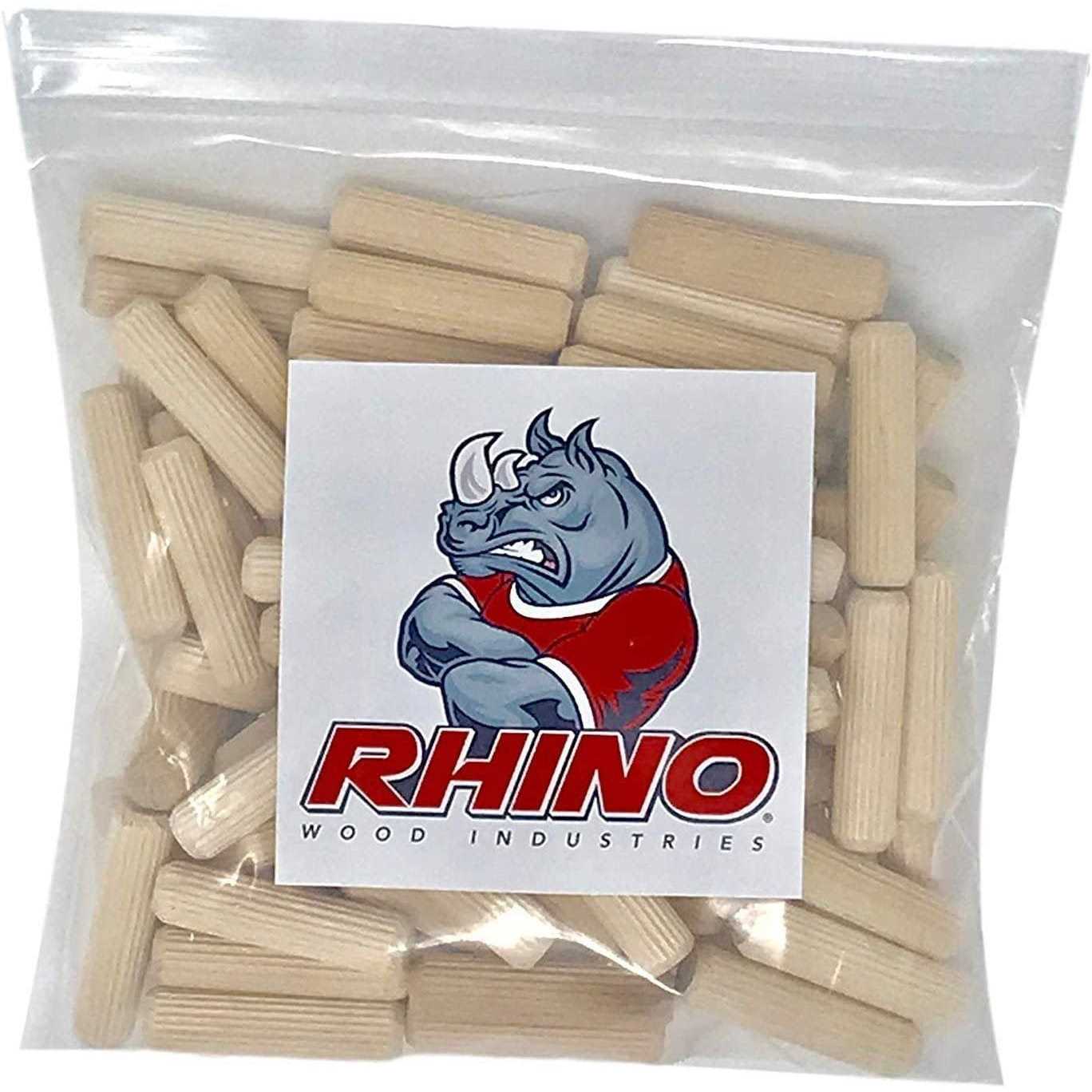 Rhino Wood Industries 100 Pack Wooden Dowel Pins Wood Kiln Dried Fluted and Beveled - Image 5