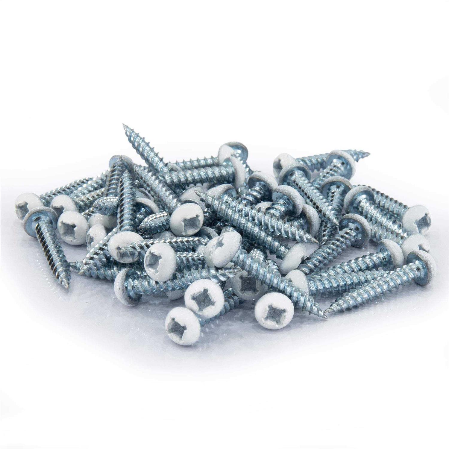 RecPro 8x1 Pan Head Metal RV Screws Polar White - Image 5
