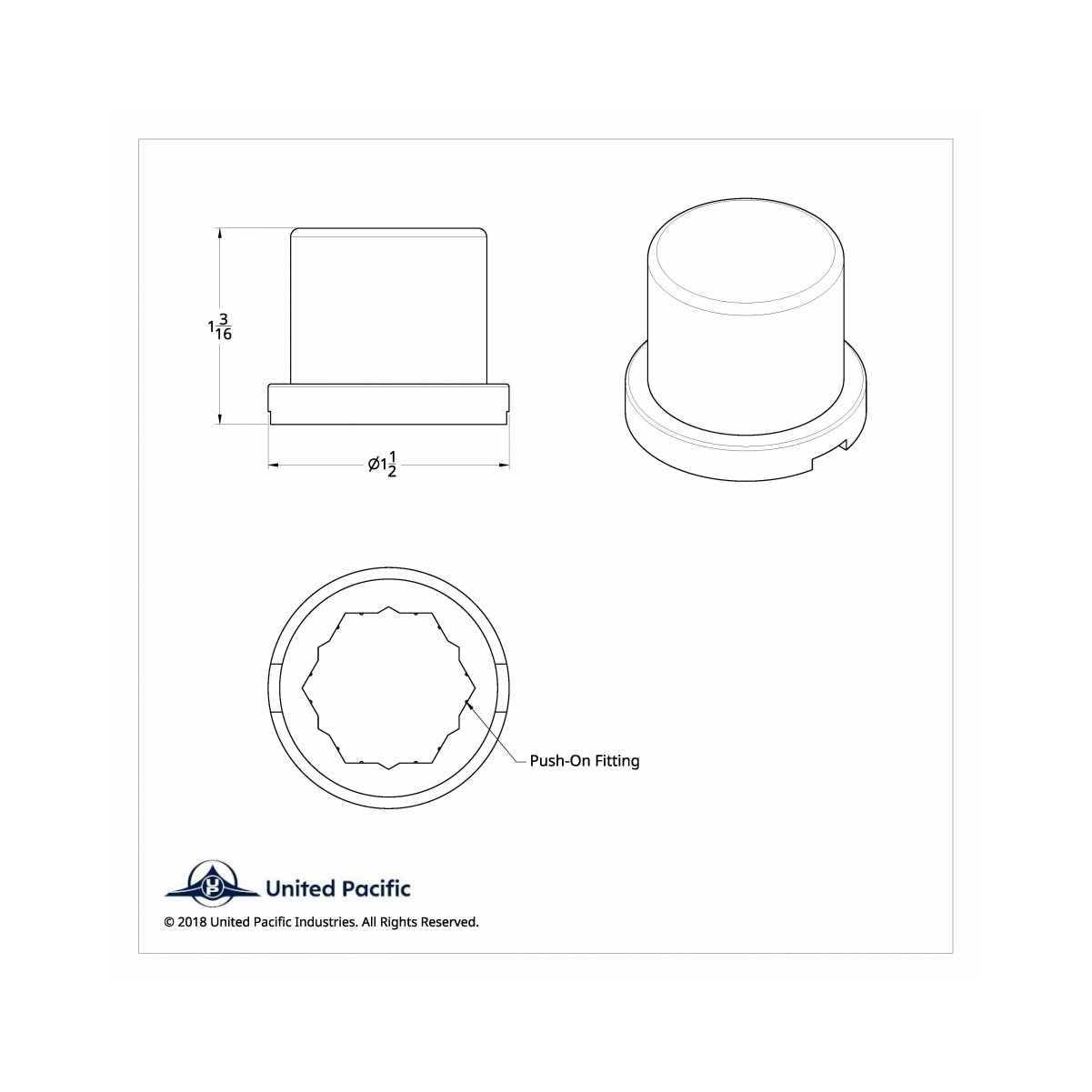 Chrome Plastic Flat Top Nut Cover - Image 3