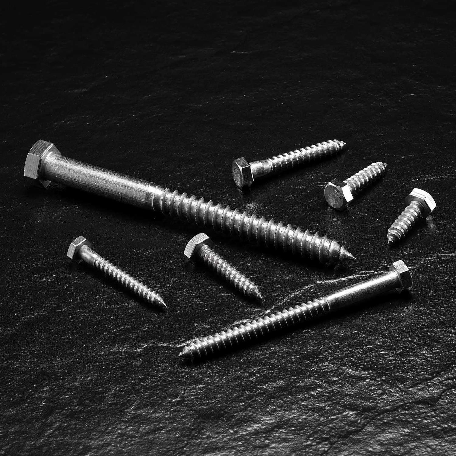 SG TZH Hex Head Lag Screws Bolts 20Pcs 304 Stainless Steel 18-8 - Image 4