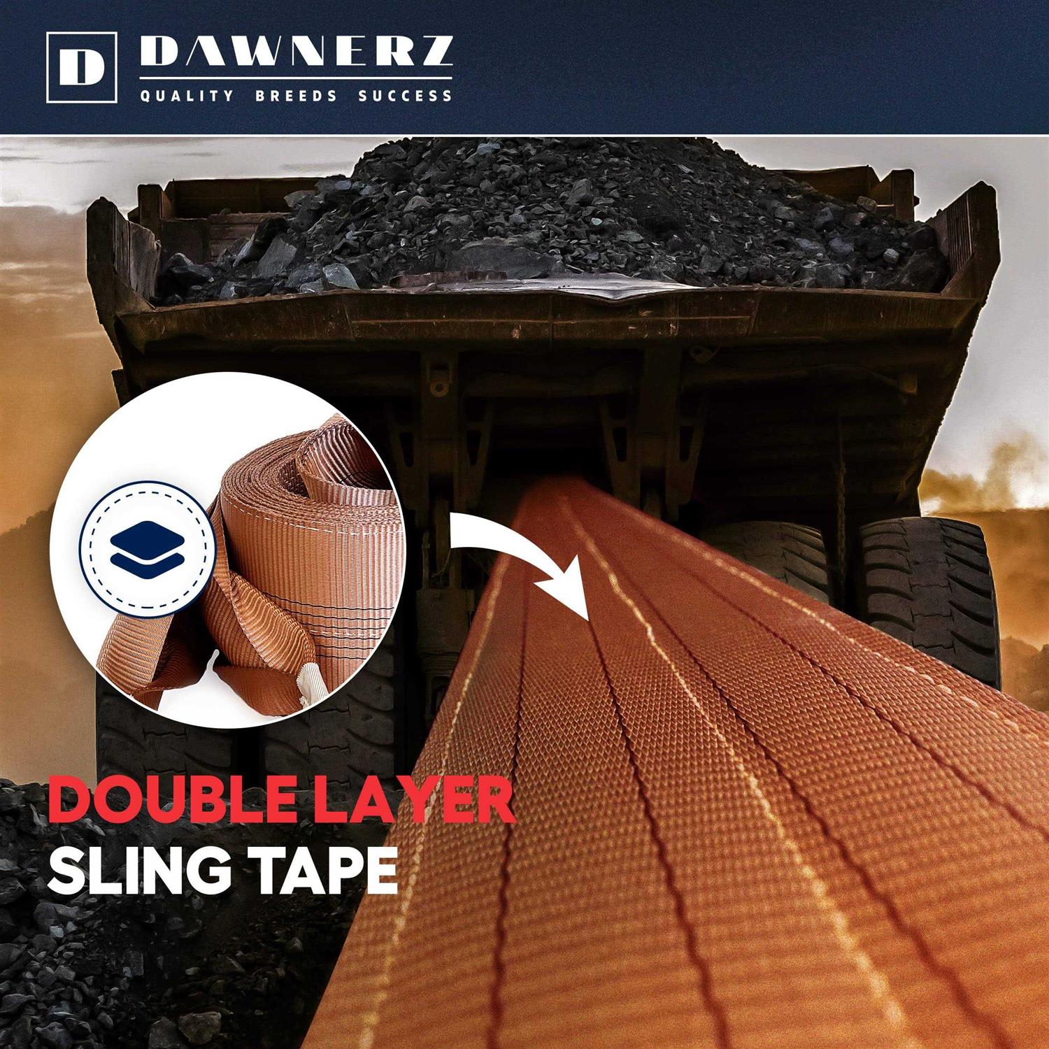 Dawnerz Heavy Duty Tow Strap for Trucks & Buses 110000 lb - Image 4