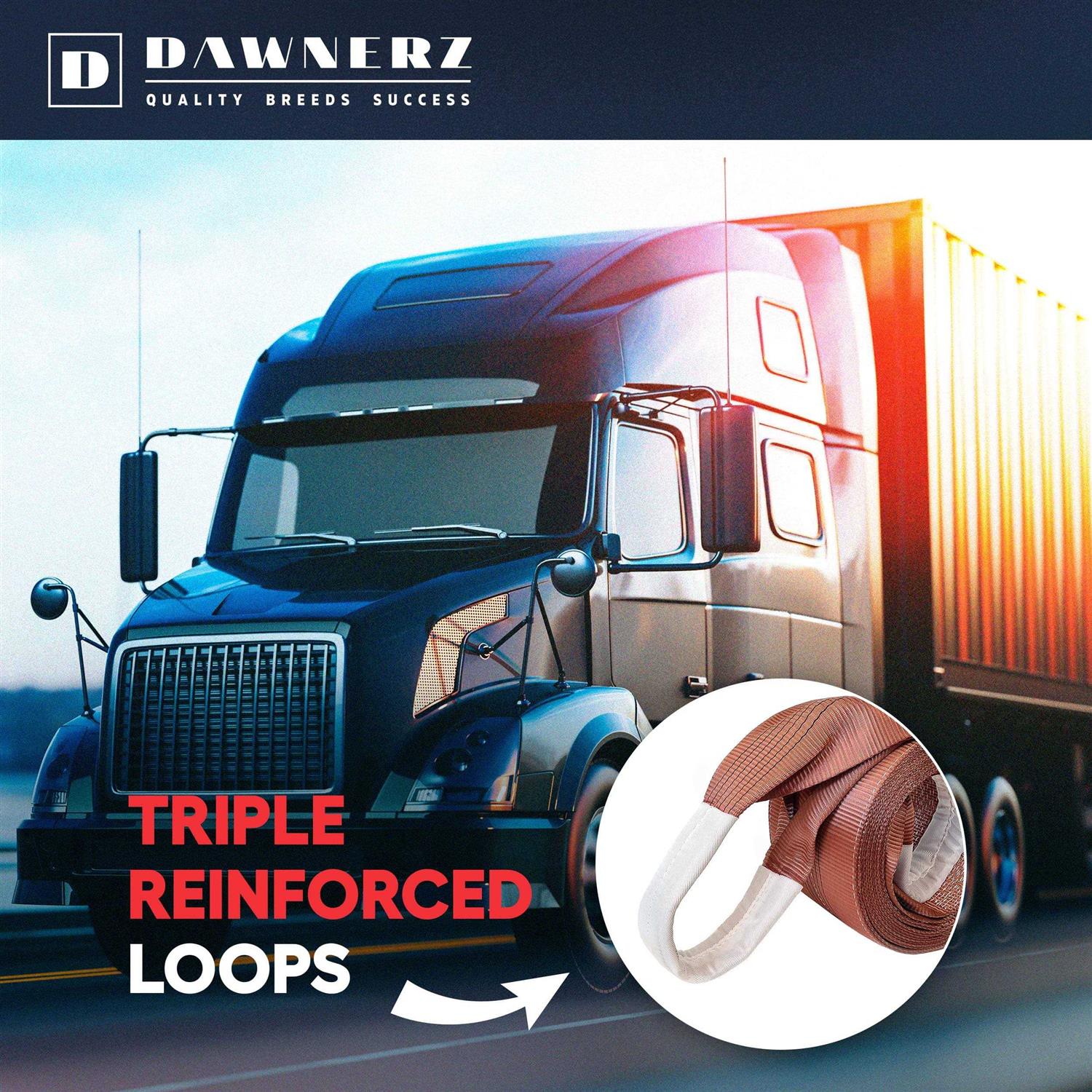 Dawnerz Heavy Duty Tow Strap for Trucks & Buses 110000 lb - Image 5