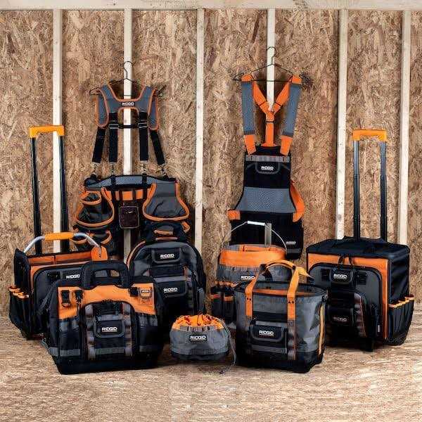 Ridgid 29 in. 23 Pocket Professional Grade 2-Bag Suspension Rig Work Tool Belt with Suspenders - Image 3