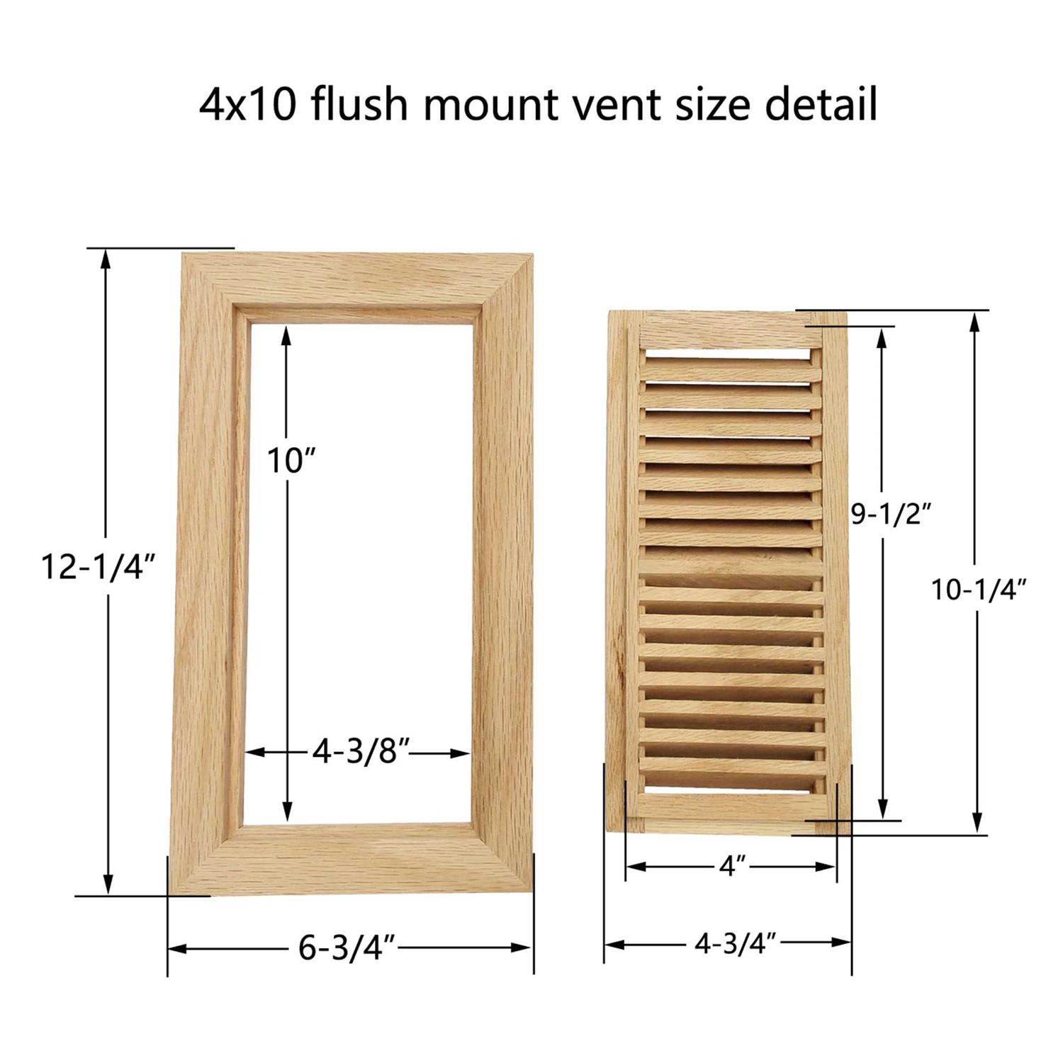 Homewell Oak Wood Floor Register Flush Mount Vent - Image 3
