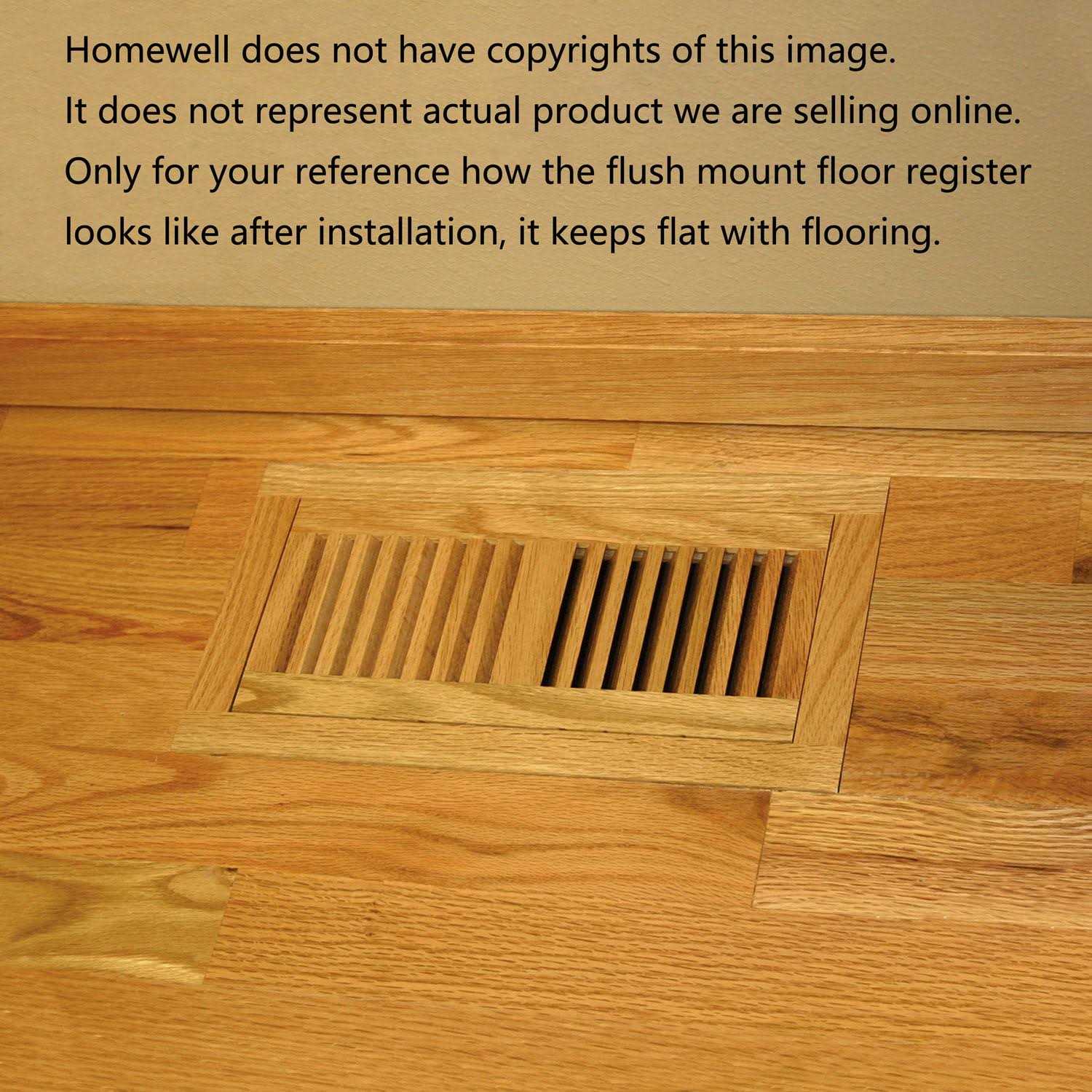 Homewell Oak Wood Floor Register Flush Mount Vent - Image 5