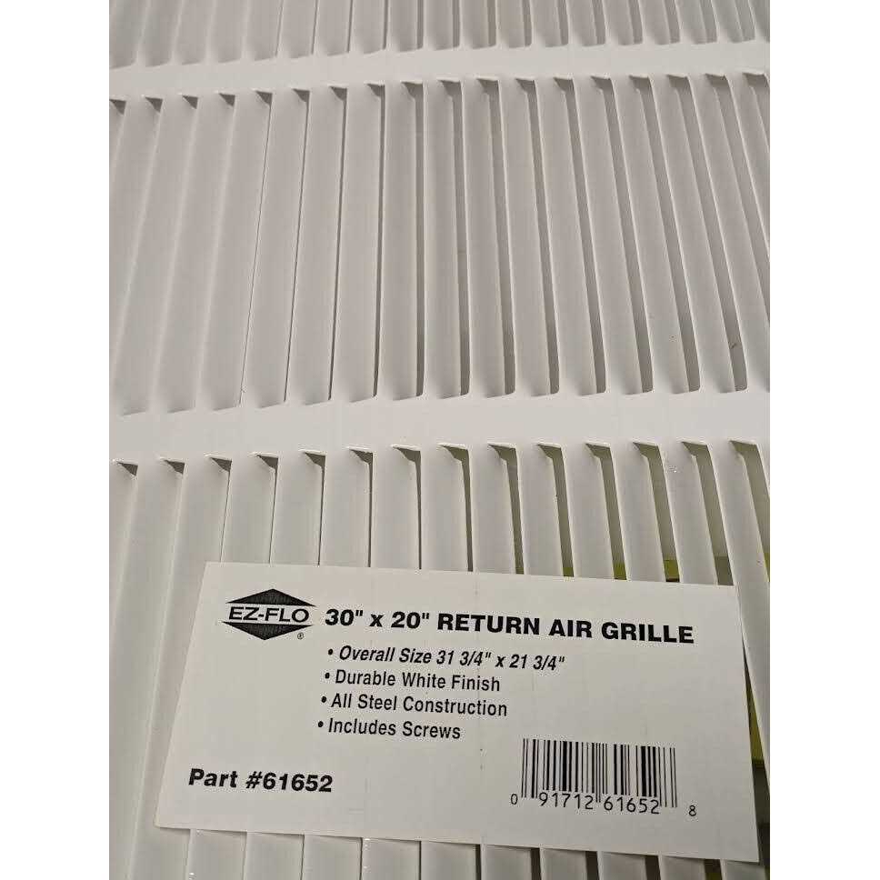 EZ-FLO 30 in. x 20 in. Steel Return Air Grille 61652 - Image 3