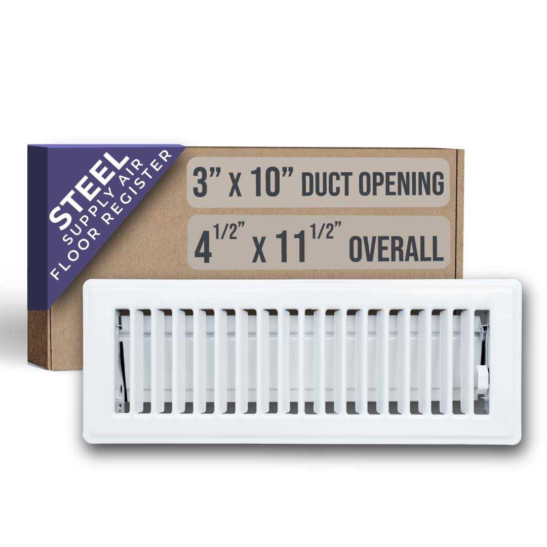 Handua Floor Register with Louvered Design Heavy Duty Walkable Design with Damper - Image 3