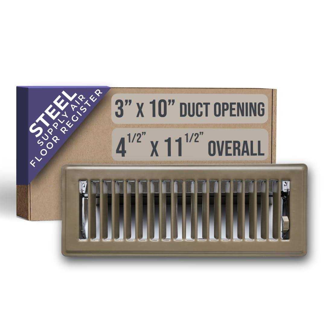 Handua Floor Register with Louvered Design Heavy Duty Walkable Design with Damper - Image 4