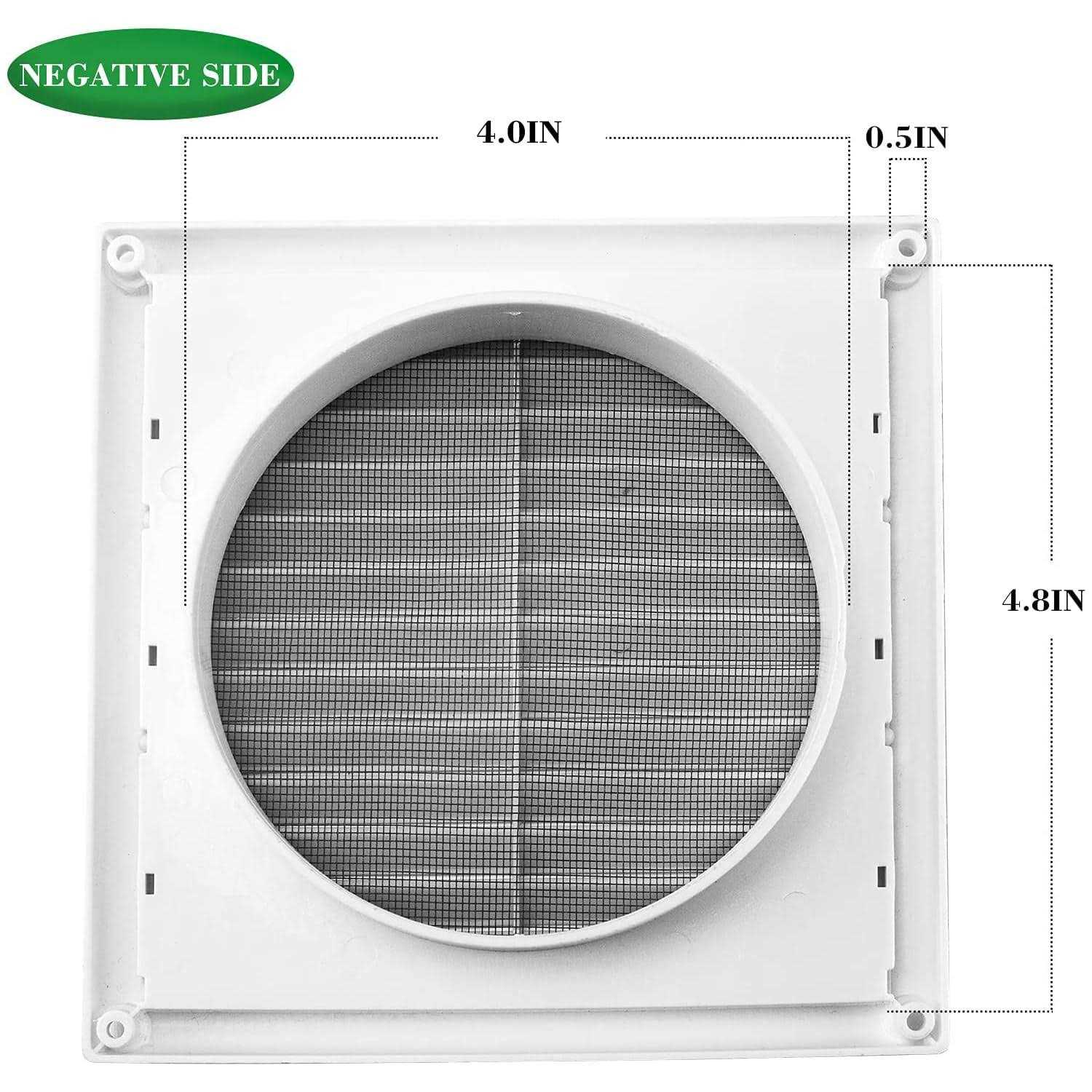 Funmit 4 Louvered Vent Cover Stops Birds Nesting for Outside Dryer Exhaust Air Vent Cover with 4 Screws for Easy Installation - Image 4