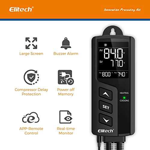 Elitech STC-1000Pro TH Temperature Humidity Controller Thermostat Pre-Wired Outlets 110v 1200W - Image 5