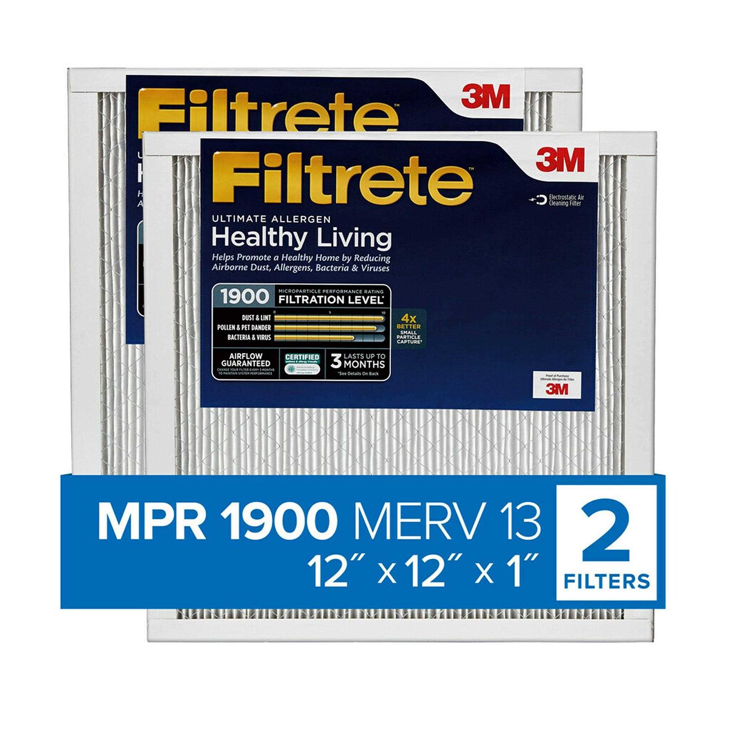 Filtrete 12x12x1 AC Furnace Air Filter MPR 1900 - Image 3