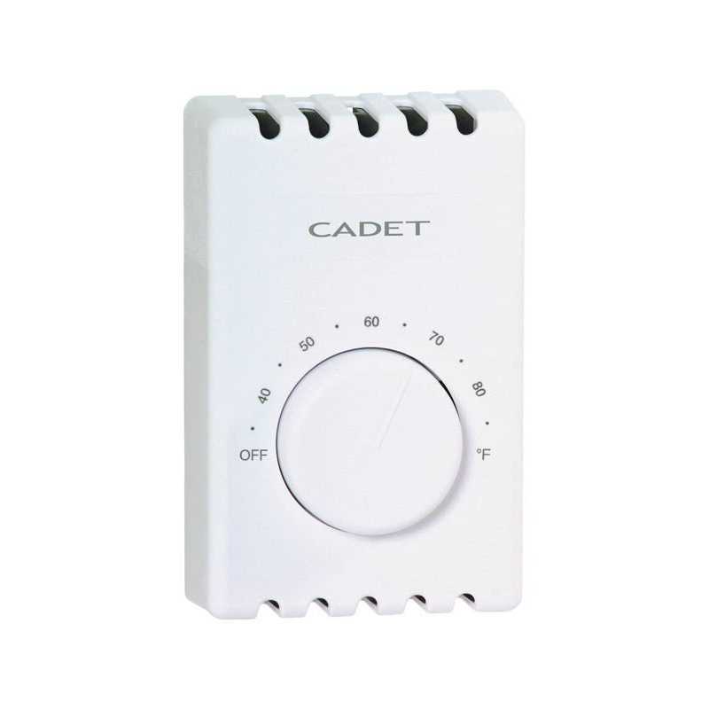 Cadet White Double Pole Thermostat - Image 4
