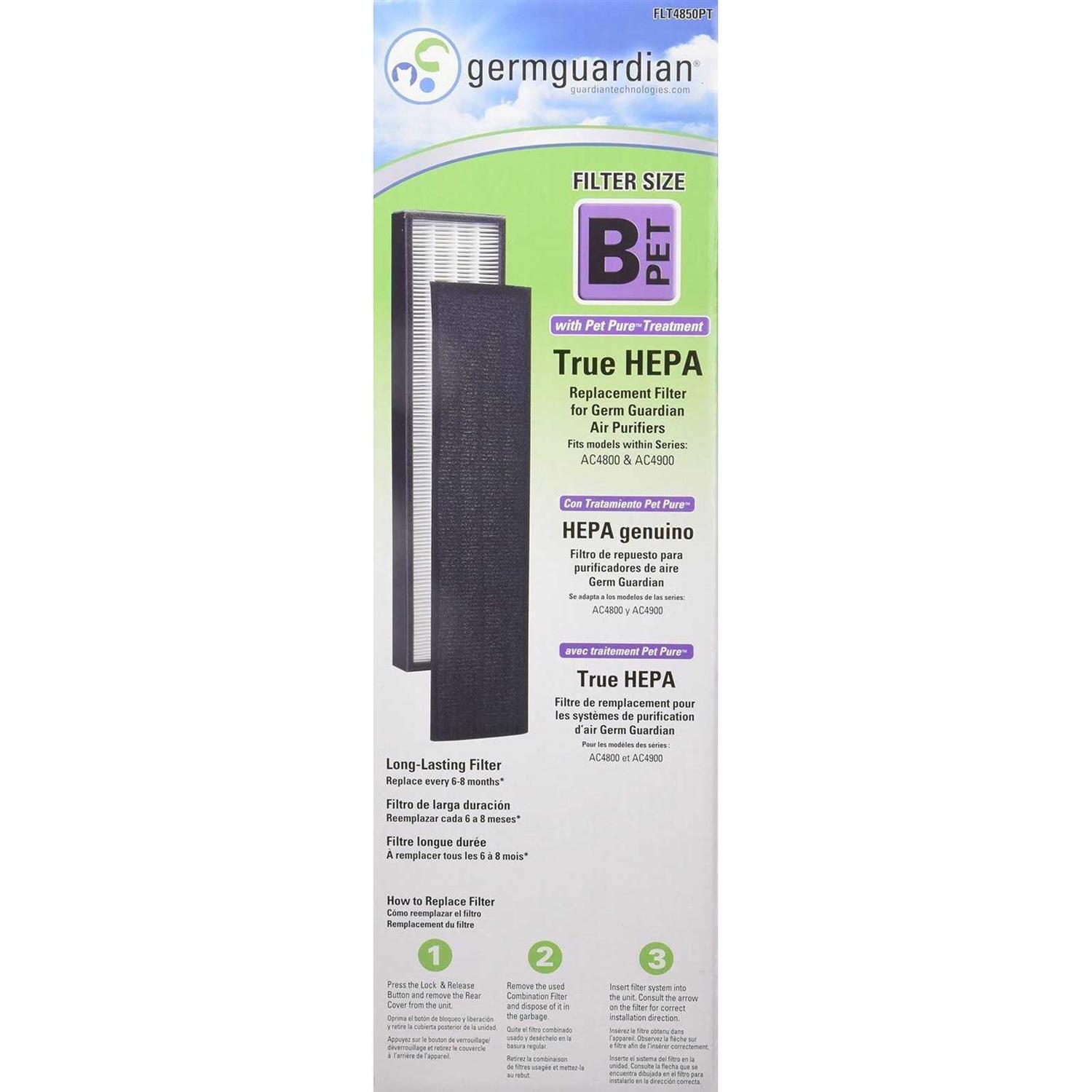 Germ Guardian FLT4850PT True HEPA Genuine Air Purifier Replacement Filter B - Image 5