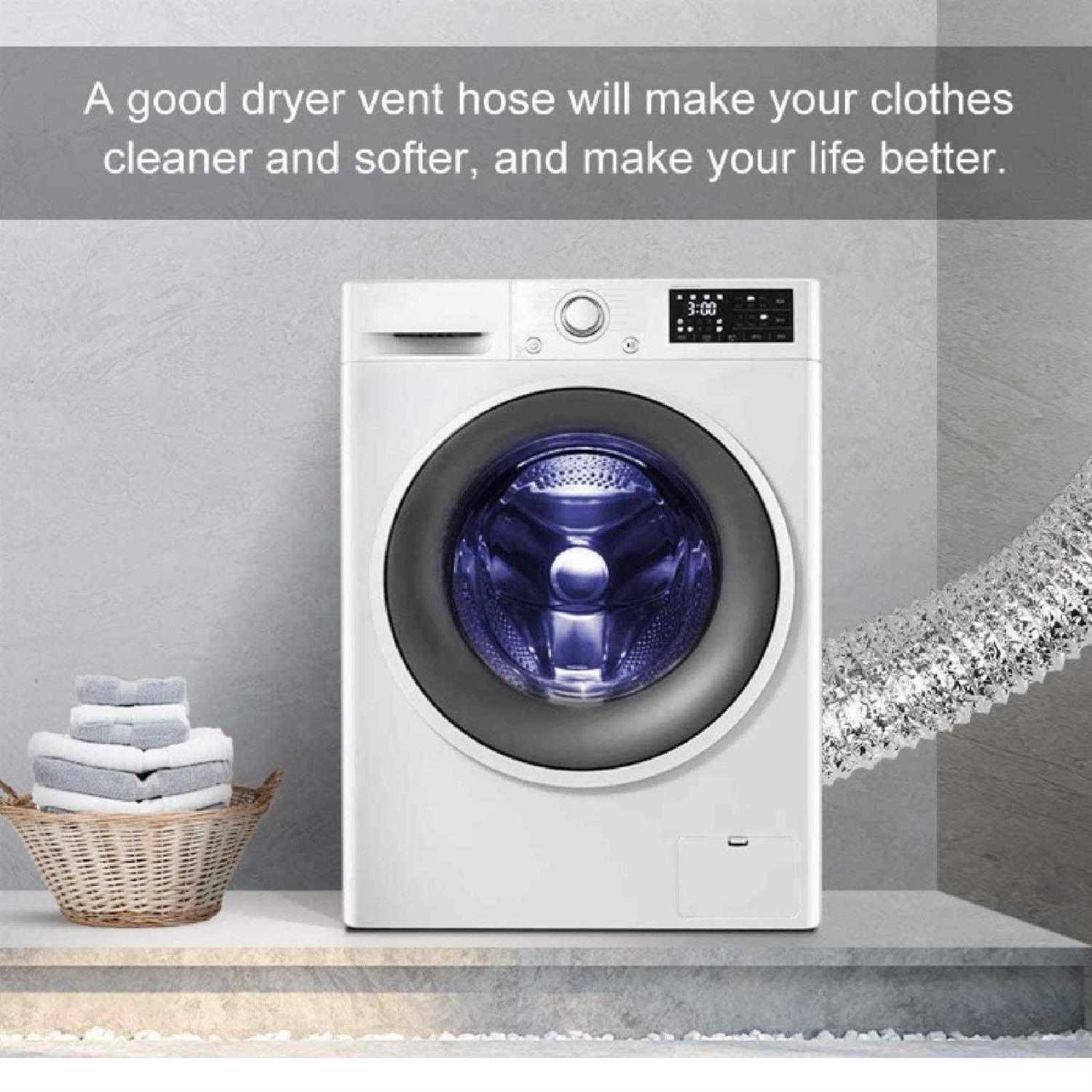 Universal Dryer Vent Hose 10 ft 4 inch with 2 Stainless Steel Clamp - Image 3