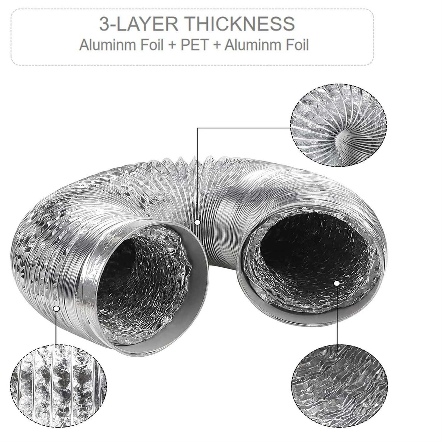 Universal Dryer Vent Hose 10 ft 4 inch with 2 Stainless Steel Clamp - Image 4