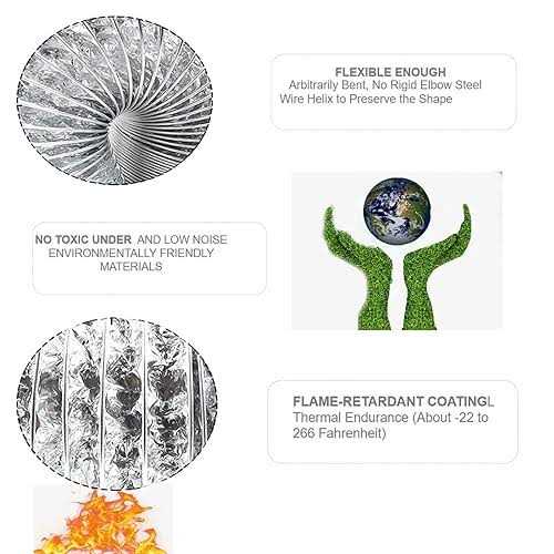 Universal Dryer Vent Hose 10 ft 4 inch with 2 Stainless Steel Clamp - Image 5