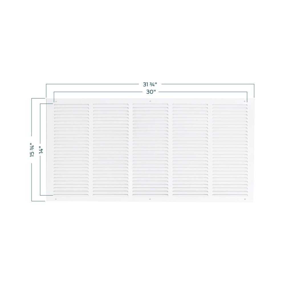 EZ-FLO 30 in. x 14 in. Steel Return Air Grille 61650 - Image 5