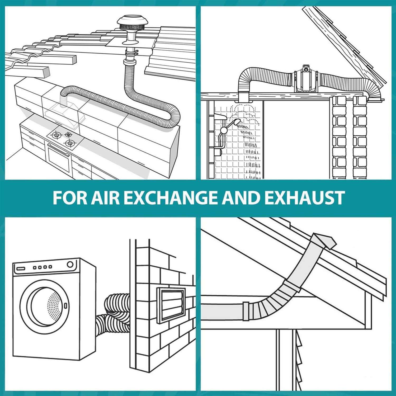 HG Power Air Ducting 16 Feet Flexible Aluminum Dryer Vent Hose - Image 4