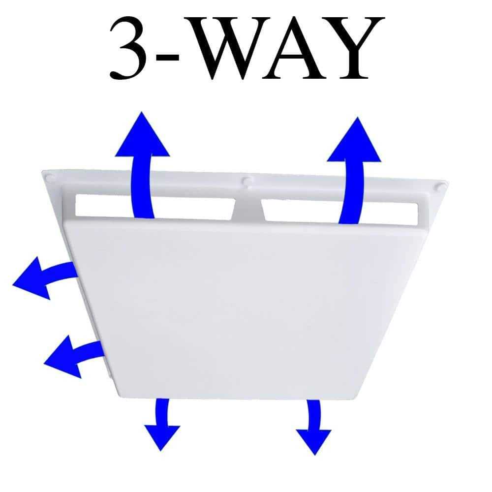 Elima-Draft Commercial 3-Way Magnetic Diffuser Cover 24 x 24 ELMDFTCOM3DEF4233 - Image 3