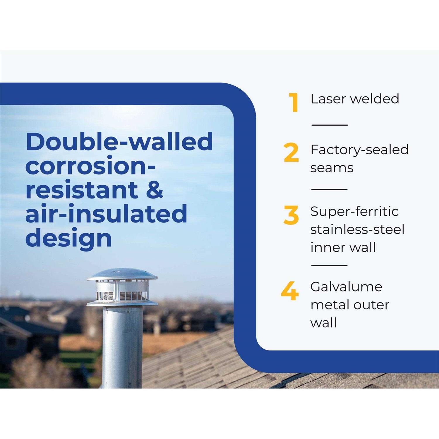 DuraVent 3 in PelletVent 45-Degree Elbow 3PVL-E45 - Image 3