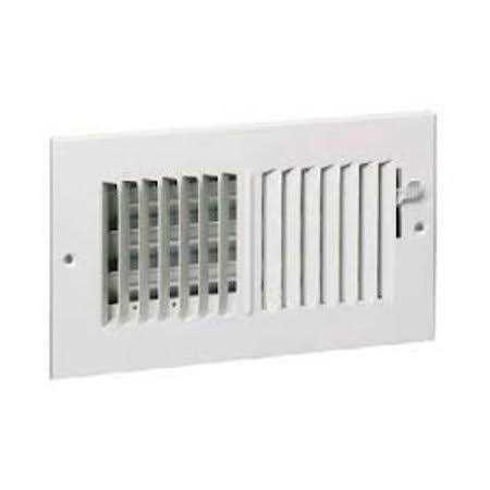 Hart & Cooley 043829 10 x 6 White Two-Way Steel Sidewall/Ceiling Register - Image 5