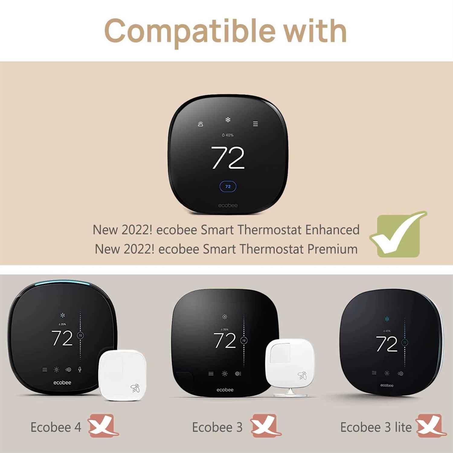 CaseBot Wall Plate for New 2022 Ecobee Smart Thermostat Premium & 2022 Ecobee Smart Thermostat Enhanced, Practical and Stylish Trim Kit Bracket - Image 4