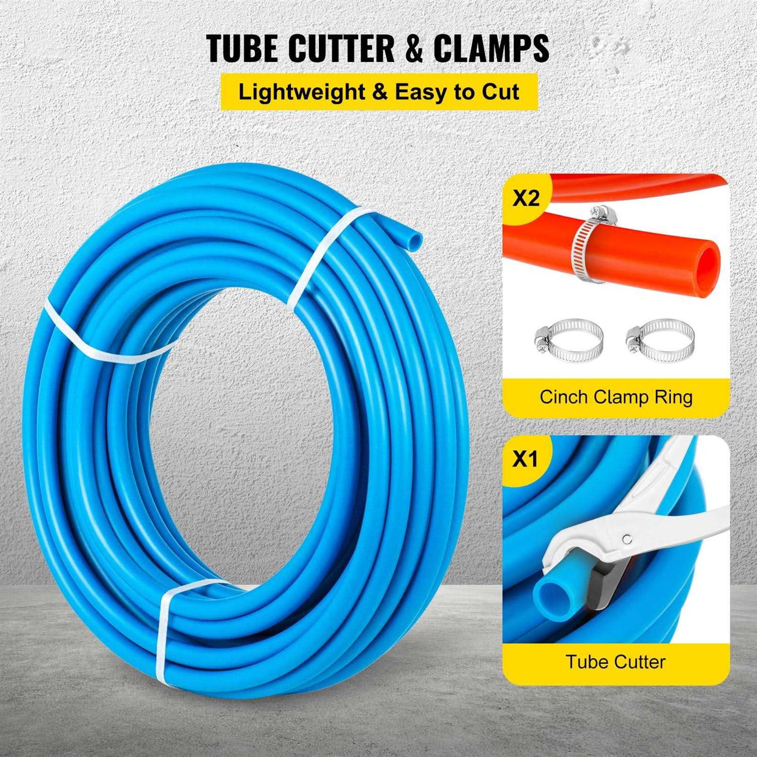 Happybuy PEX Tubing Pipe 2 Rolls of 1/2 Inch X 100 Feet PEX Tubing Non Oxygen - Image 5
