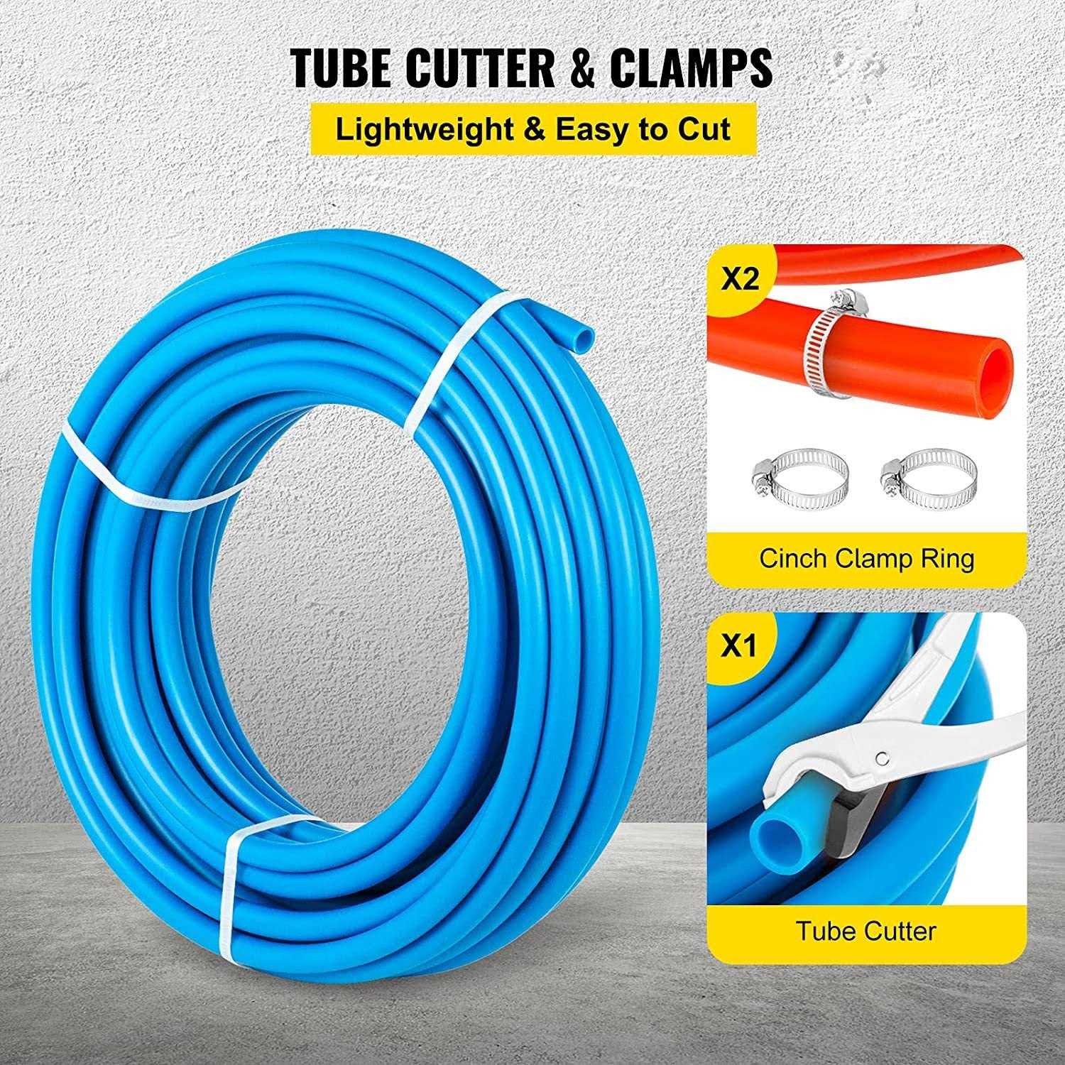 Happybuy PEX Tubing Pipe 2 Rolls of 1/2 Inch X 100 Feet PEX Tubing Non Oxygen - Image 3