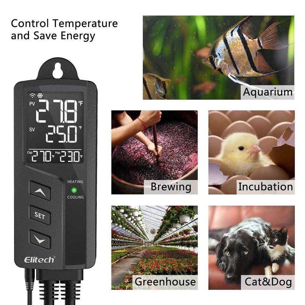 Elitech STC-1000WiFi Pro Temperature Controller Thermostat Heating and Cooling Reptile Aquarium - Image 3