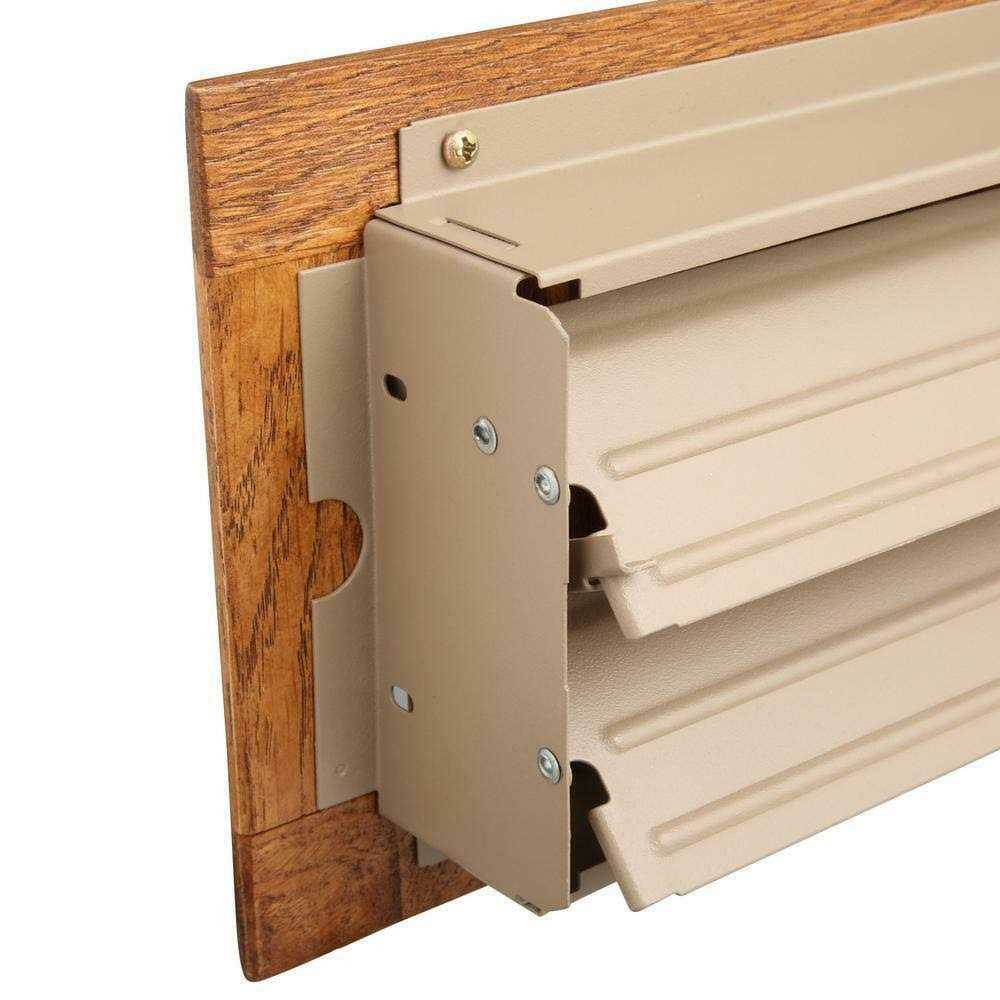 Hampton Bay Oak Wood 4 in. x 2-Way Wooden Floor Register in Medium Finished - Image 3