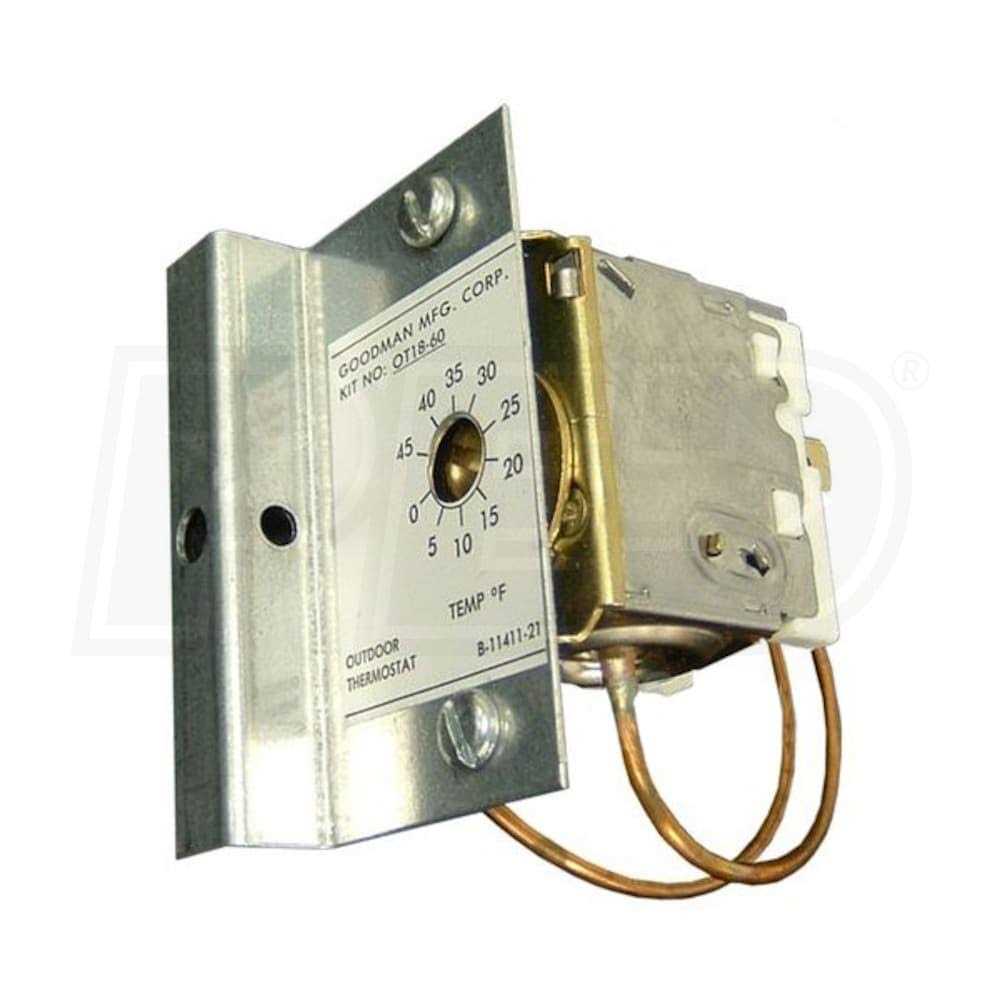 Goodman Thermostat,Outdoor,4.8inHx4.4inWx6.1inD OT18-60A - Image 4
