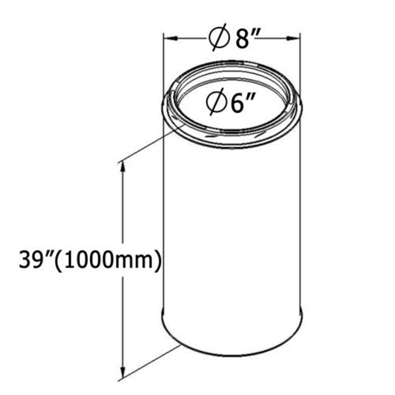 Shasta Vent 6 Inch x 39 Inch Chimney Pipe - Image 5